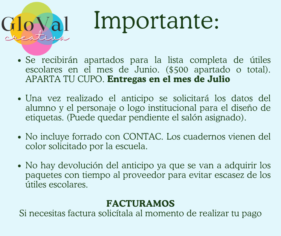 Lista de Útiles Escolares - Keystone [PREVENTA]