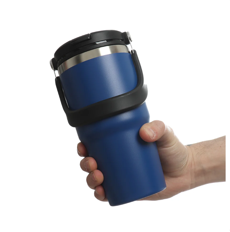 Termo Marca EIBI de 20 onzas con Popote y Asa