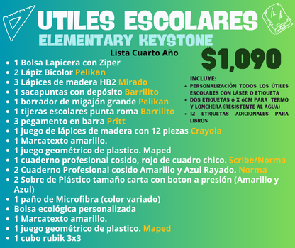 Lista de Útiles Escolares - Keystone [PREVENTA]