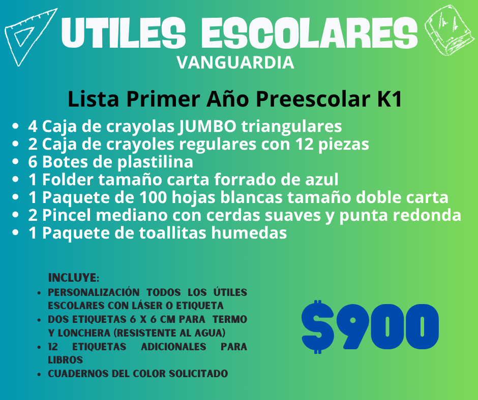 Lista de Útiles Escolares - VANGUARDIA
