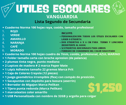 Lista de Útiles Escolares - VANGUARDIA