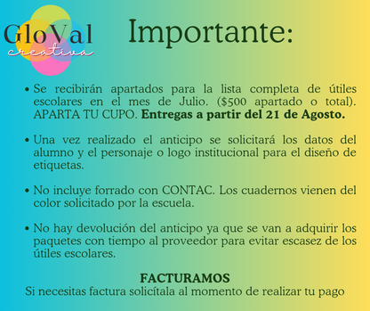 Lista de Útiles Escolares - VANGUARDIA